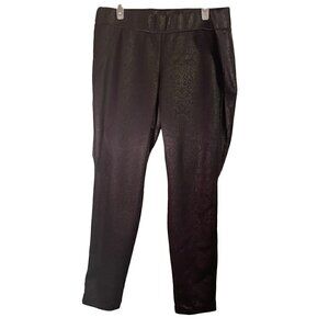 Jessica Simpson Faux Leather Brocade Pattern Leggings Size 1X